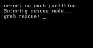 Grub rescue на Linux что делать