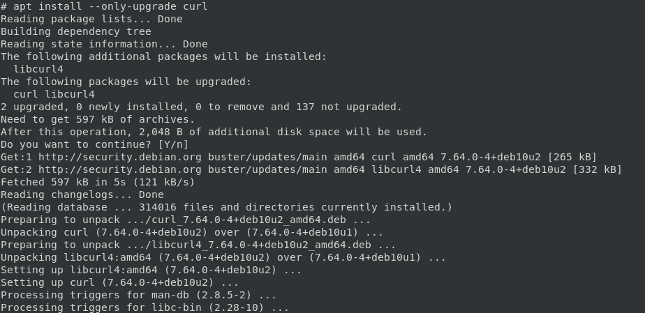 Как обновить только один пакет в Ubuntu / Debian