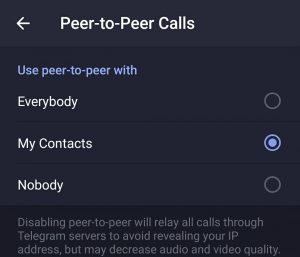 Как узнать IP пользователя Telegram во время звонка