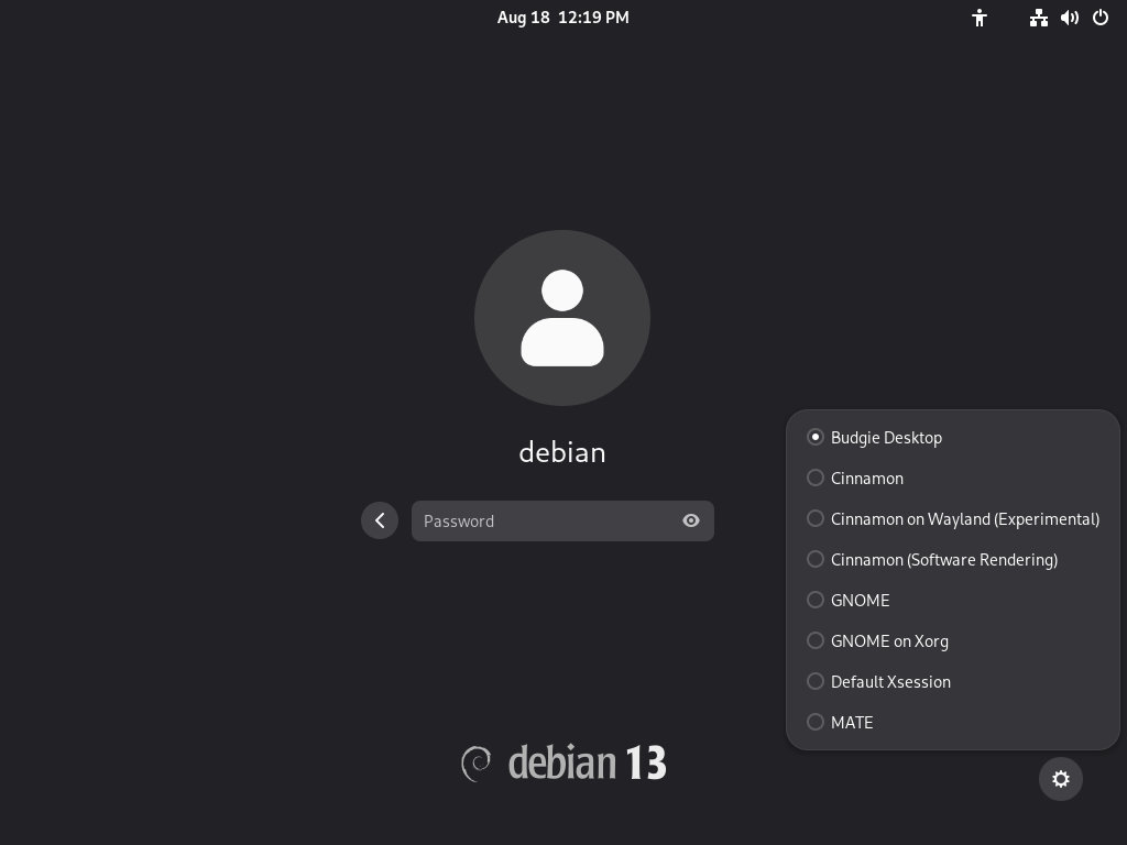 Установка Budgie Desktop в Debian 13