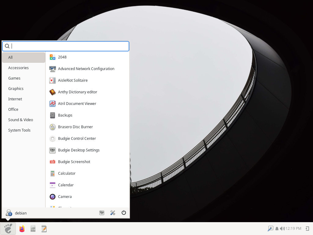 Установка Budgie Desktop в Debian 13