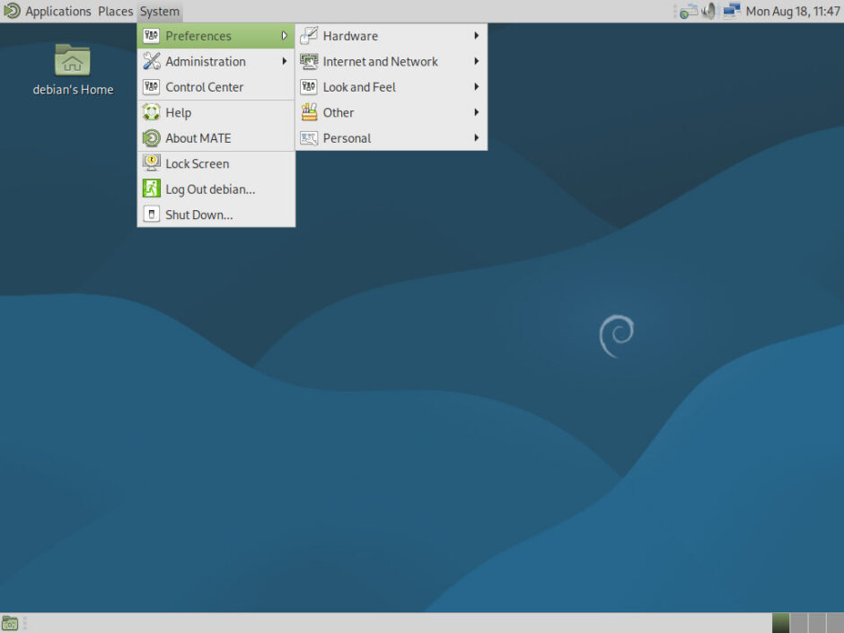Установка MATE Desktop в Debian 13