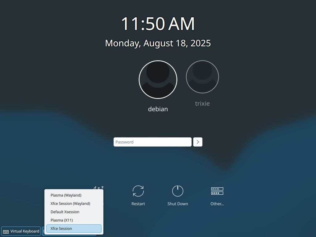 Установка Xfce Desktop в Debian 13